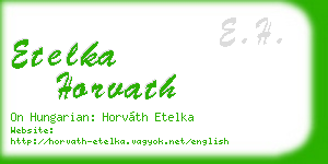 etelka horvath business card