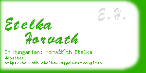 etelka horvath business card